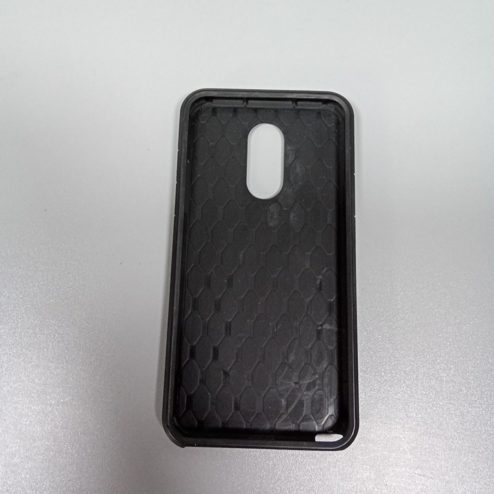 Black Rugged Smartphone Case Honeycomb Shockproof Matte Protective Cover 6x3in - Picture 2 of 4